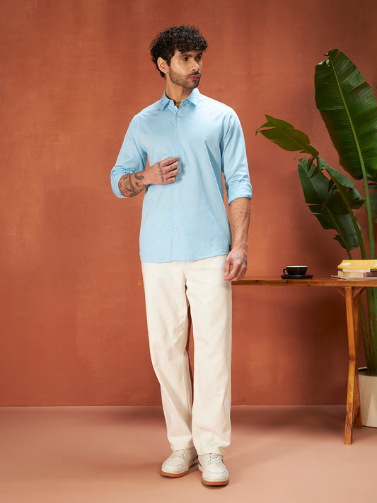 PURE THREAD COTTON SHIRTS | Soft Blue