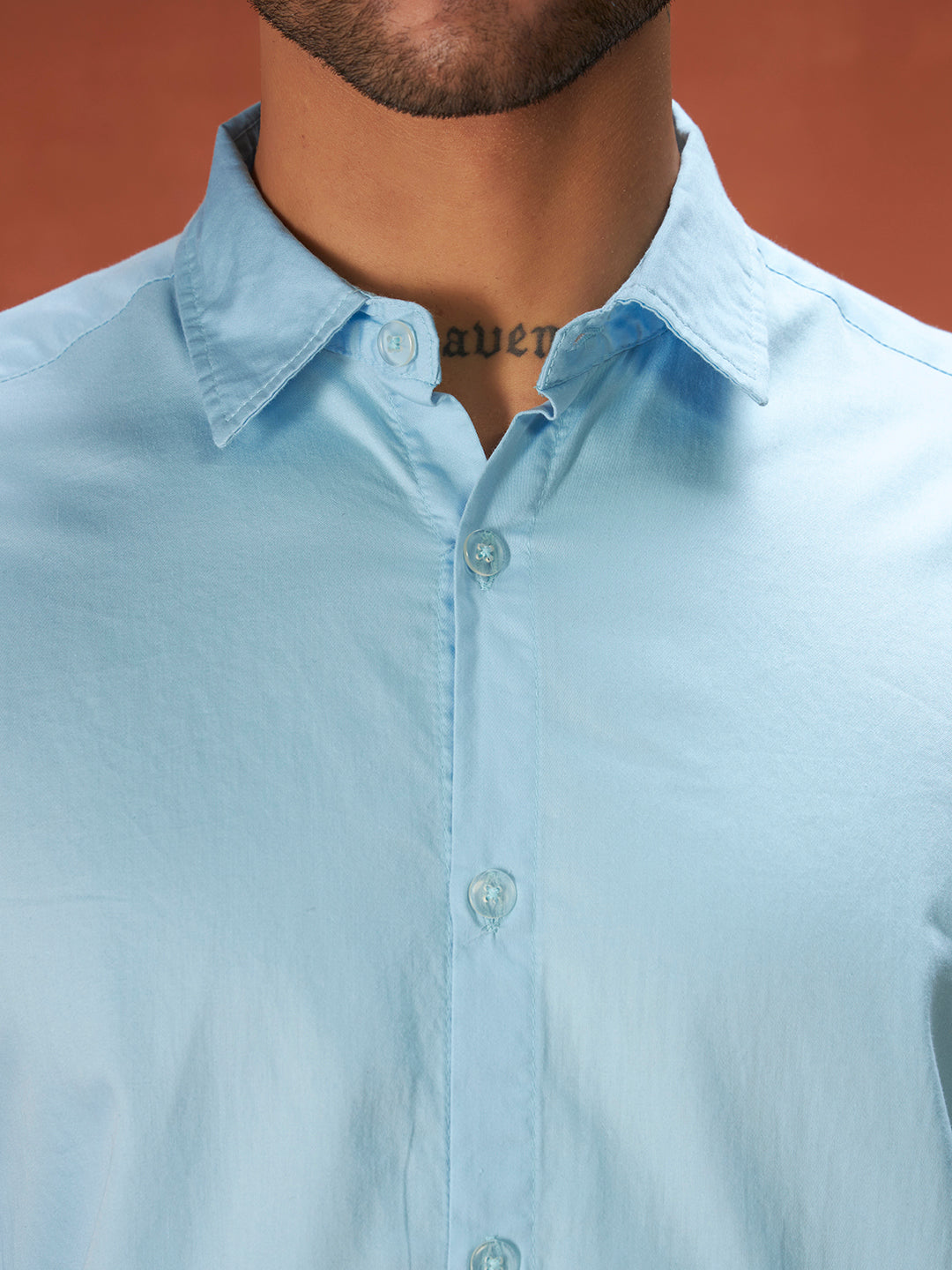 PURE THREAD COTTON SHIRT | Soft Blue