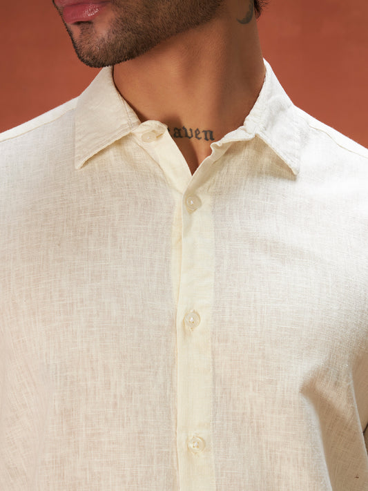 THE GENTS LINEN SHIRT | Ivory Cream