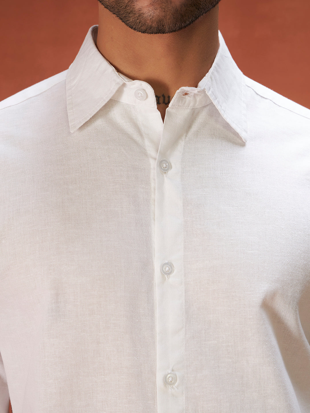 SILENT LUXURY LINEN SHIRT | Stark White