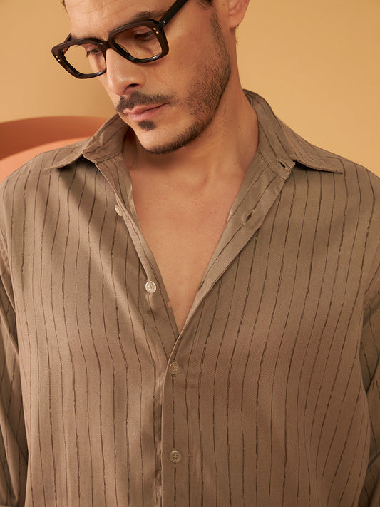 PARALLEL FLOW SHIRT | Sepia Brown