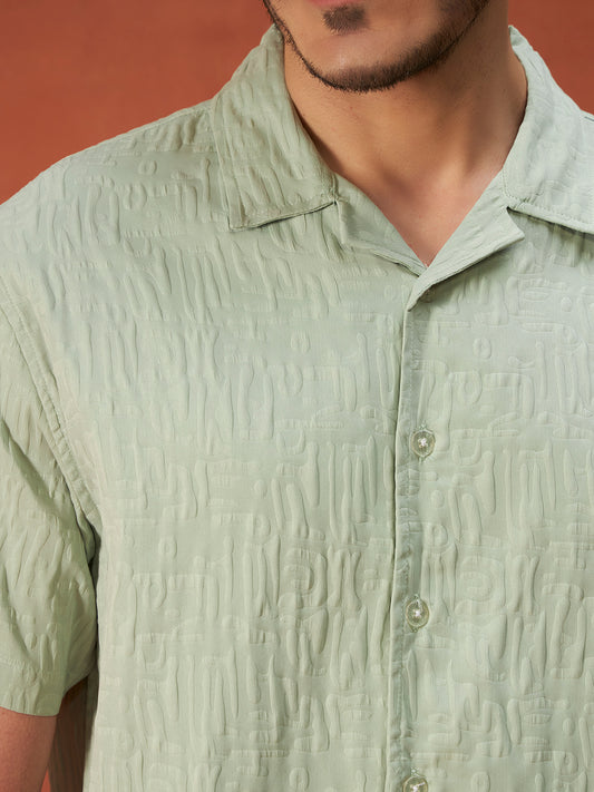 GHOST PATTERN SHIRT | Panache Green