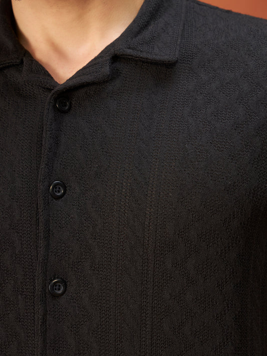 LEGACY WEAVE SHIRT | Midnight Black