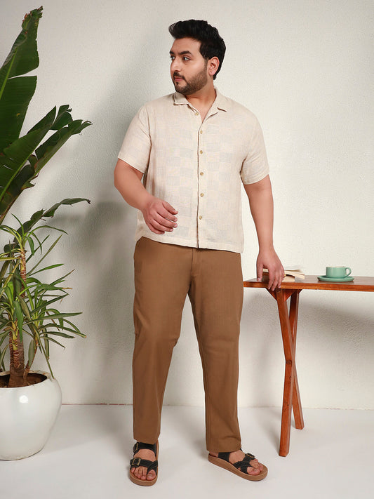 SIGNATURE LINEN PANTS PLUS | Mahogany Brown