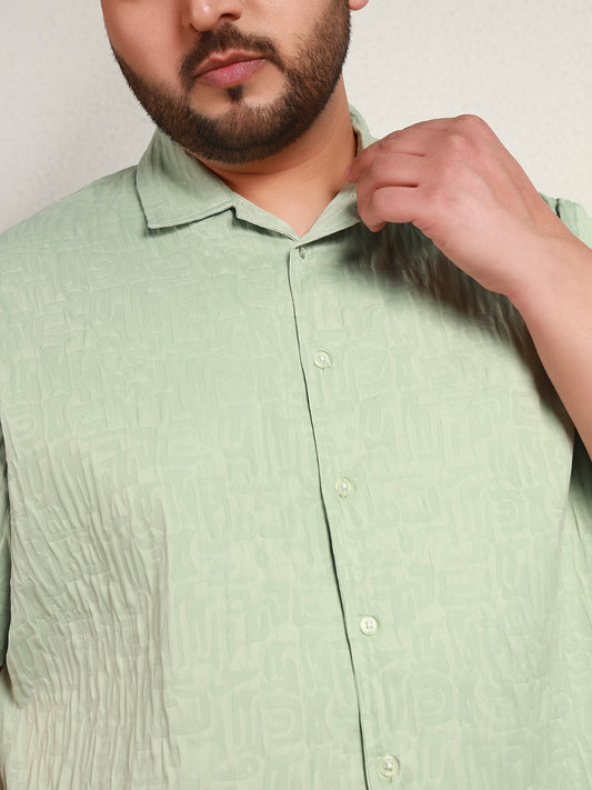 GHOST PATTERN SHIRT PLUS | Panache Green