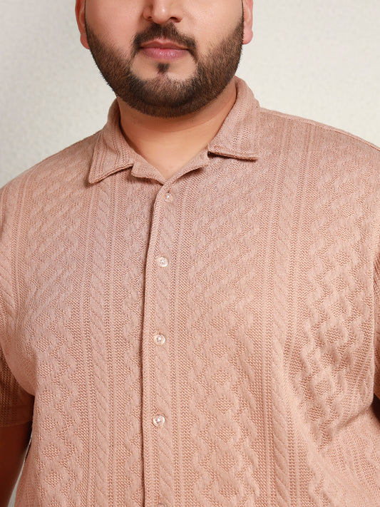 LEGACY WEAVE SHIRT PLUS | Caramel Beige