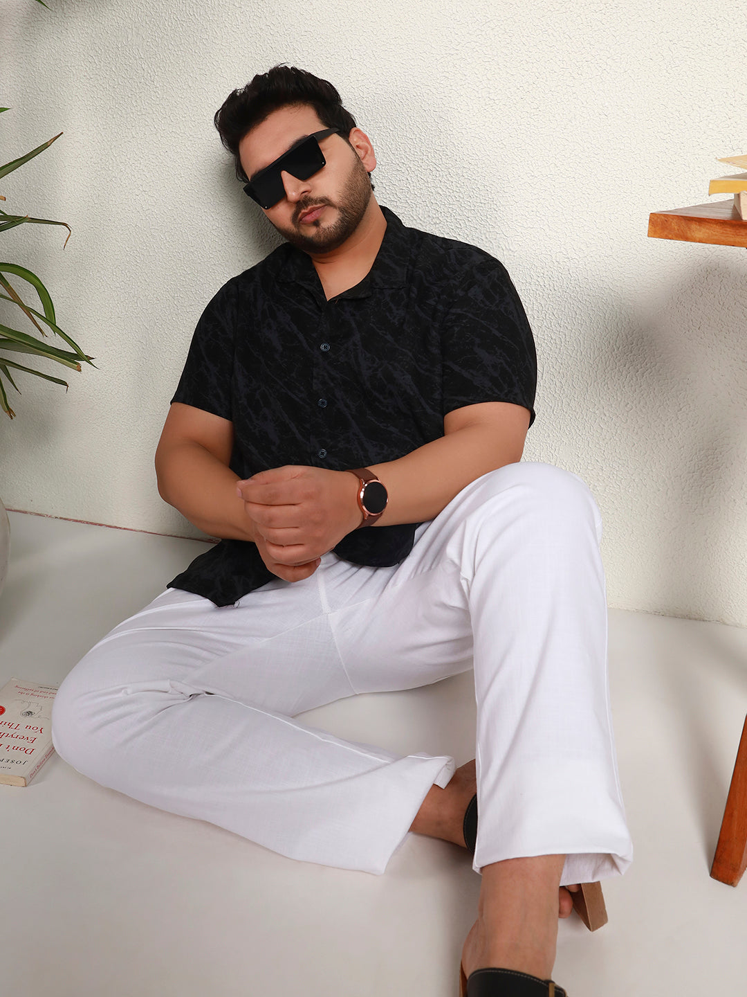 MARBLE FLOW SHIRTS | Ebony Black