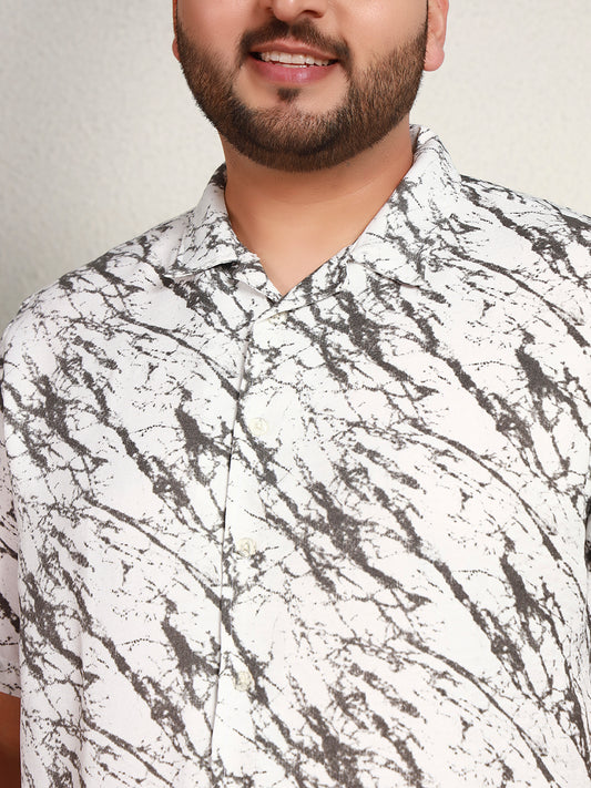 MARBLE FLOW SHIRT PLUS | Smoke White