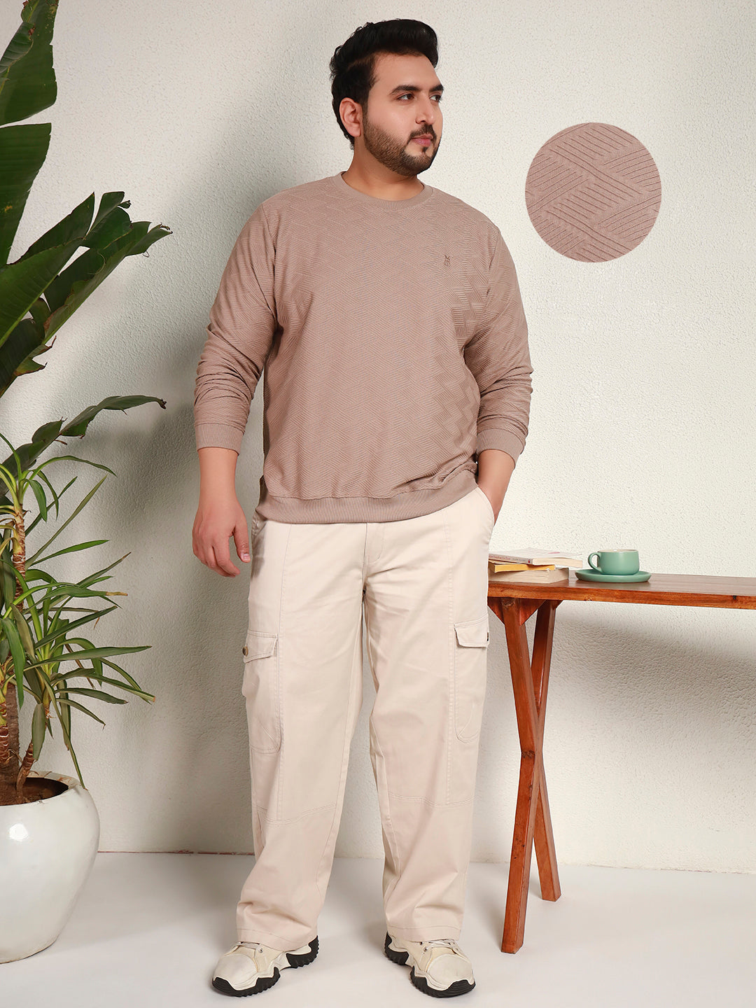 VERTEX SWEATSHIRT PLUS | Sand Brown