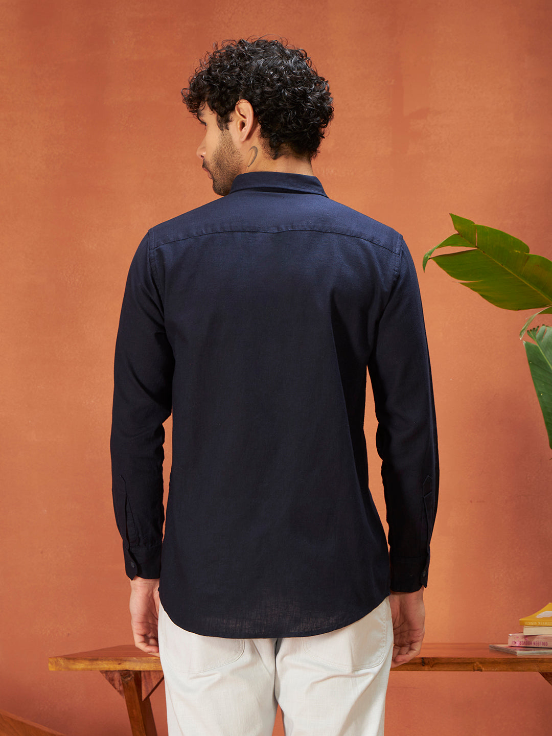 THE GENTS LINEN SHIRT | Navy Blue