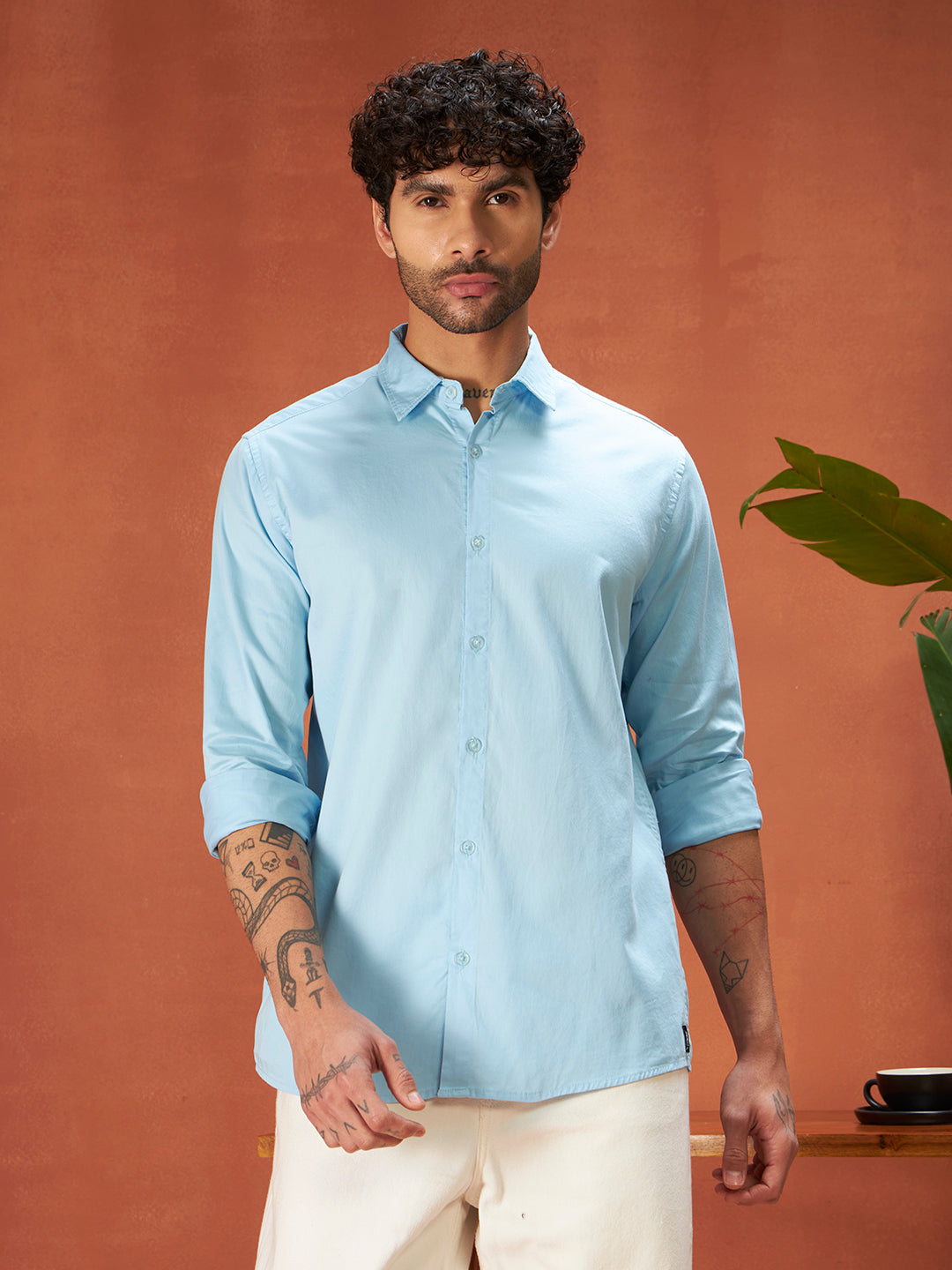 PURE THREAD COTTON SHIRTS | Soft Blue