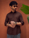 PURE THREAD COTTON SHIRT | Wood Brown