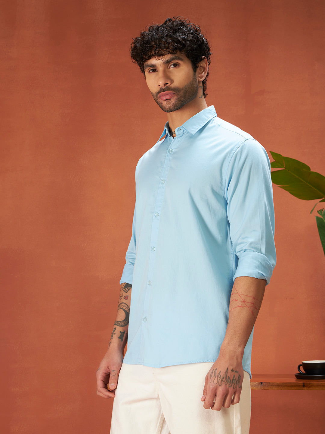 PURE THREAD COTTON SHIRTS | Soft Blue