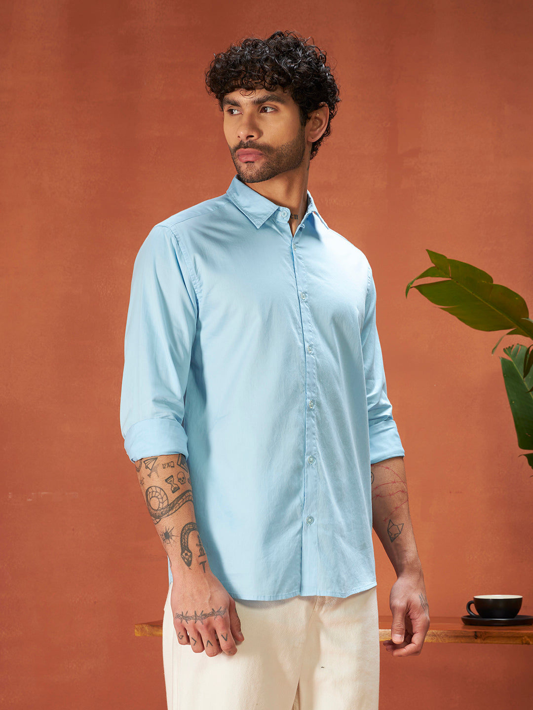 PURE THREAD COTTON SHIRTS | Soft Blue