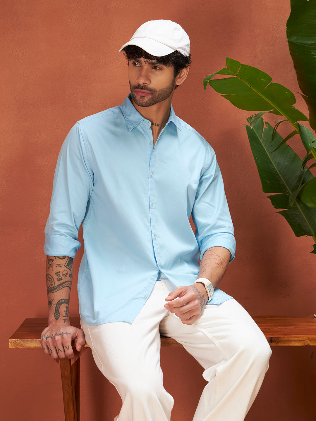 PURE THREAD COTTON SHIRTS | Soft Blue
