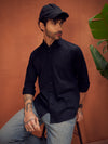 PURE THREAD COTTON SHIRT | Rich Black
