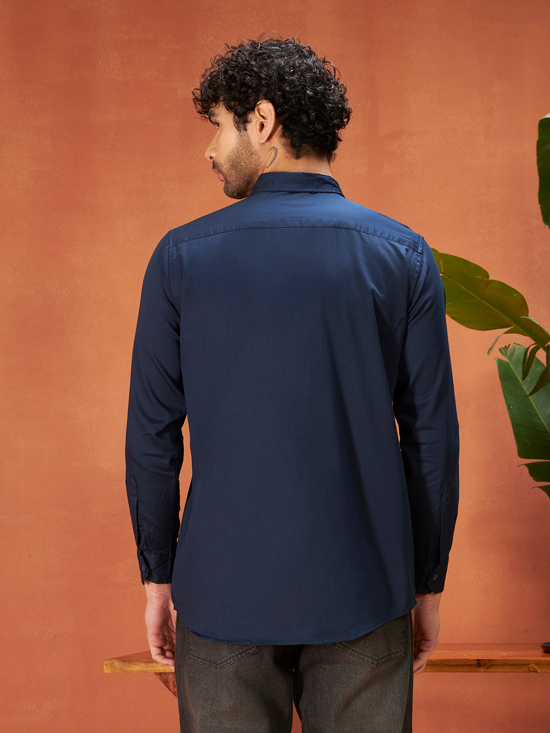 PURE THREAD COTTON SHIRT | Dark Navy