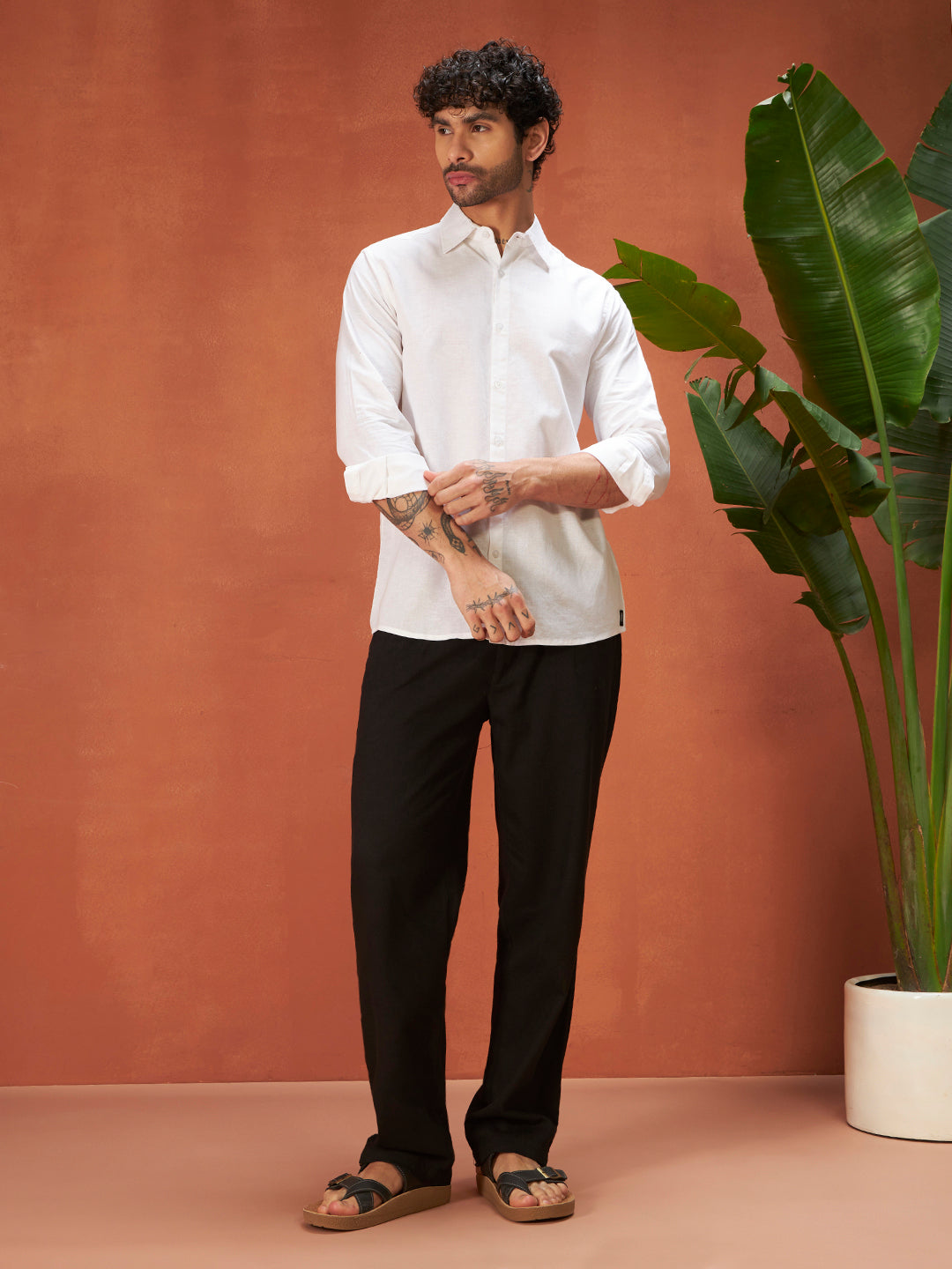 SILENT LUXURY LINEN SHIRT | Stark White