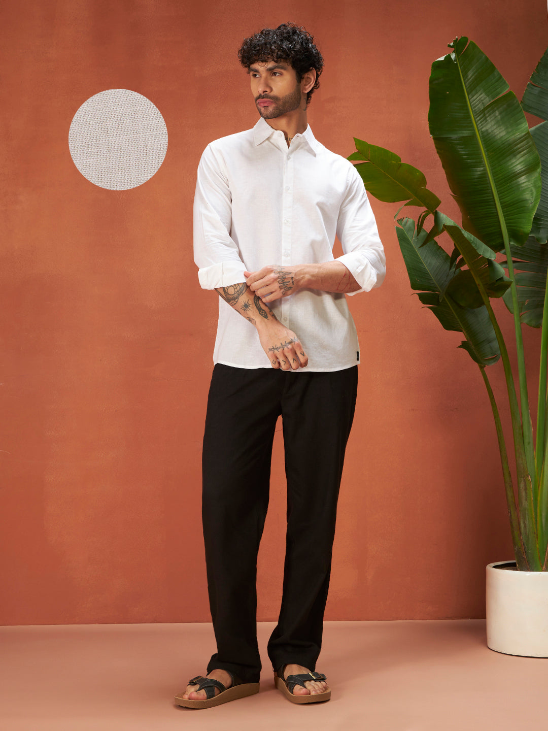 SILENT LUXURY LINEN SHIRT | Stark White