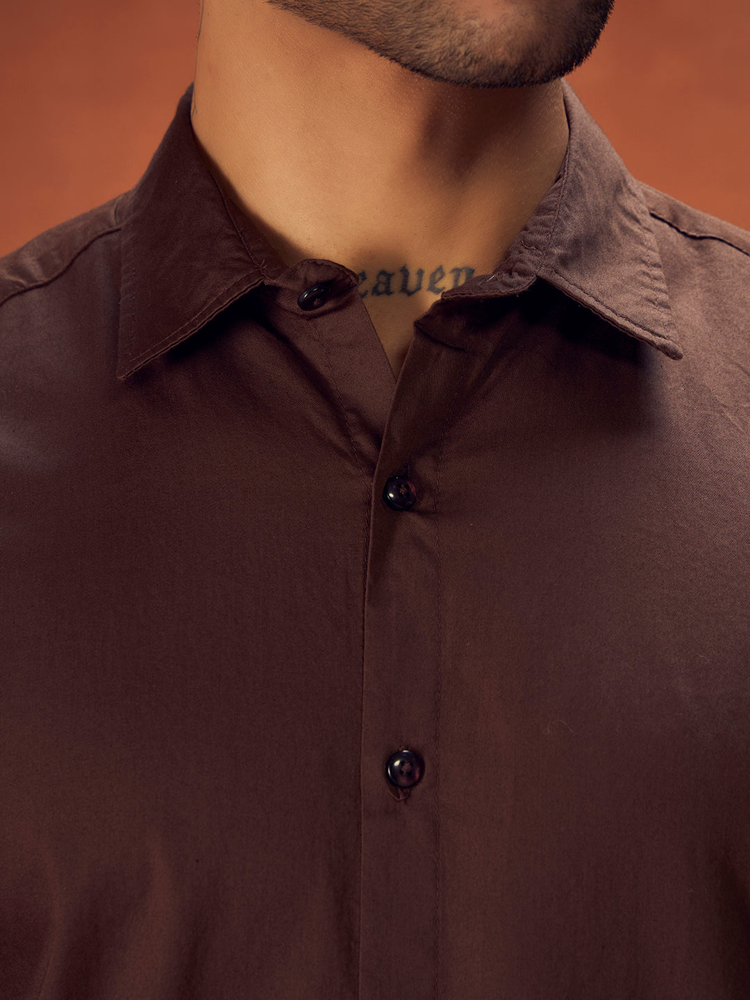 PURE THREAD COTTON SHIRT | Wood Brown