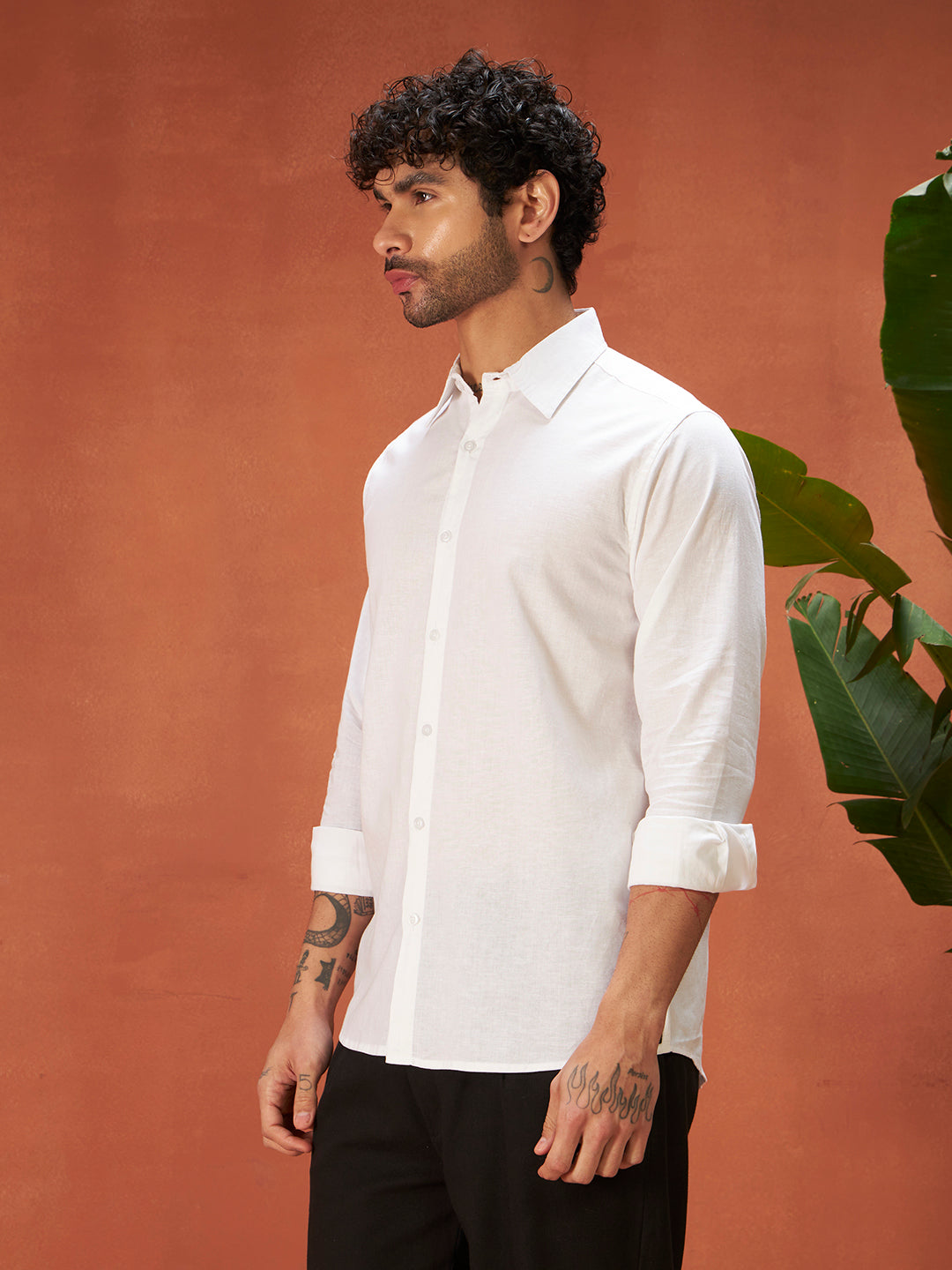 SILENT LUXURY LINEN SHIRT | Stark White