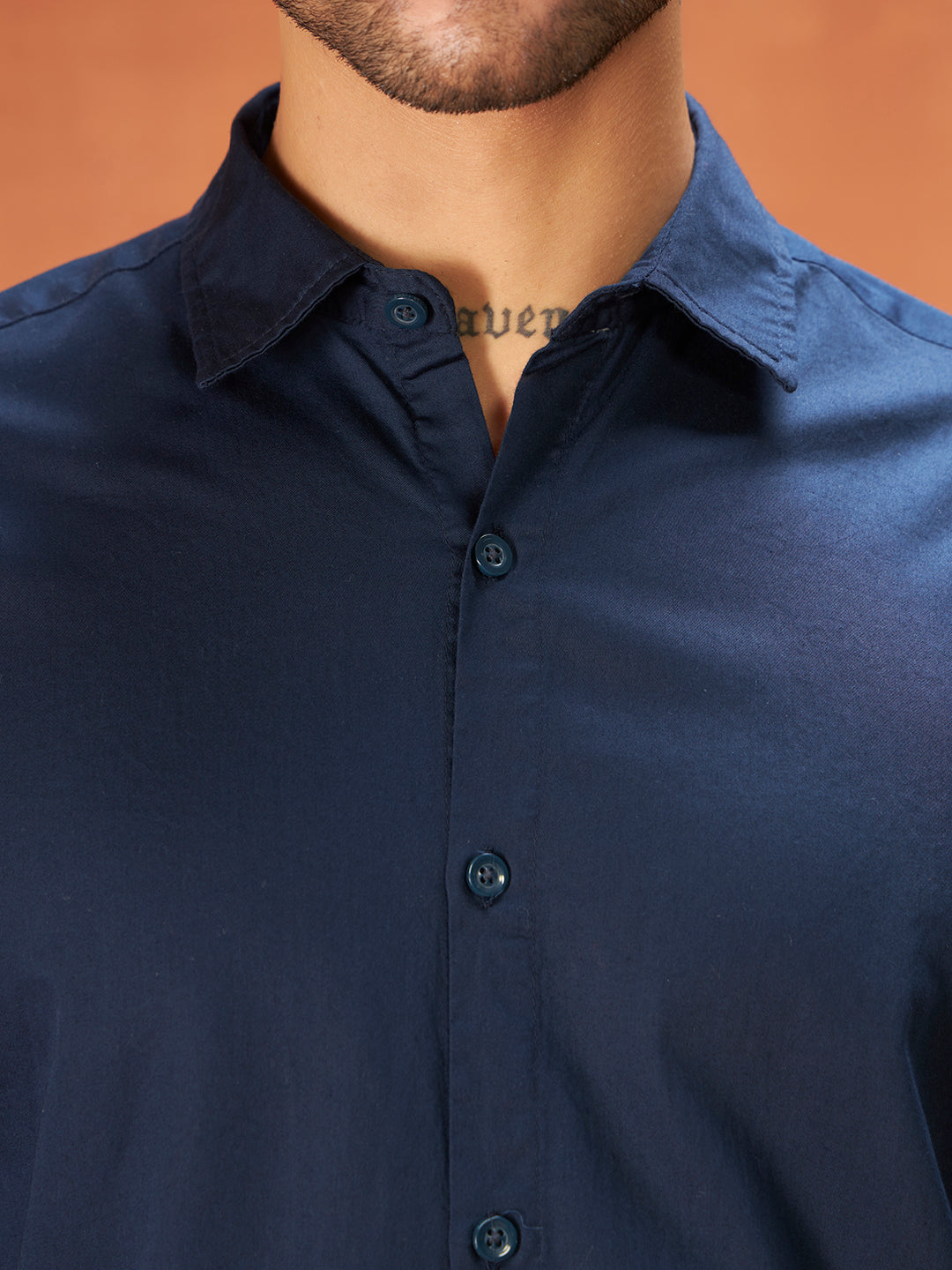 PURE THREAD COTTON SHIRT | Dark Navy