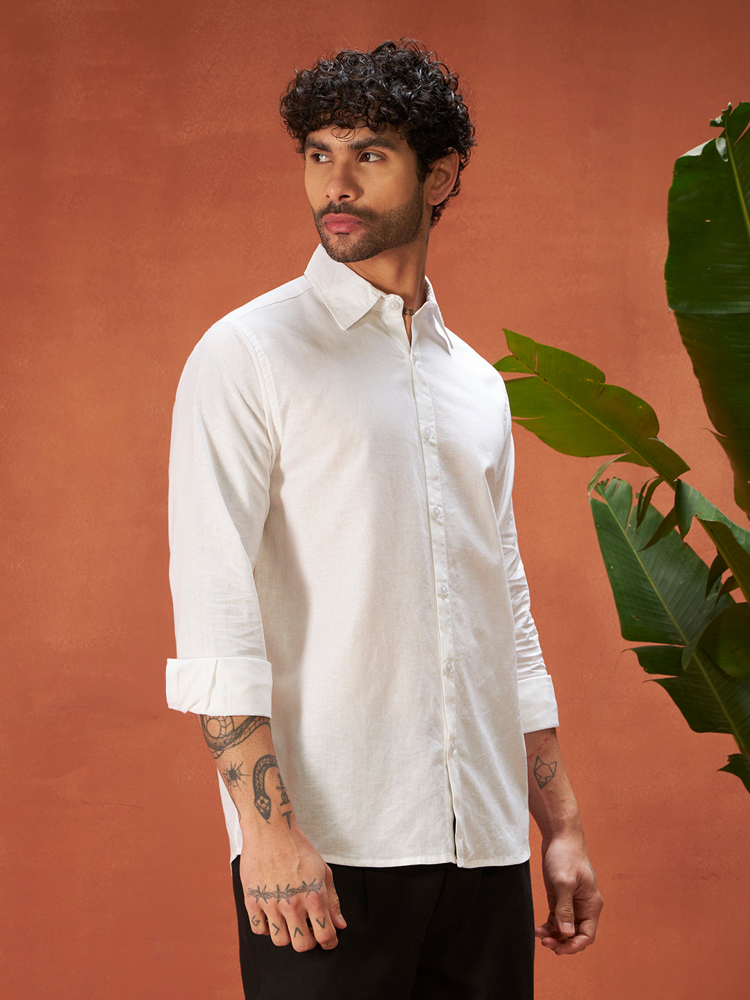 SILENT LUXURY LINEN SHIRT | Stark White