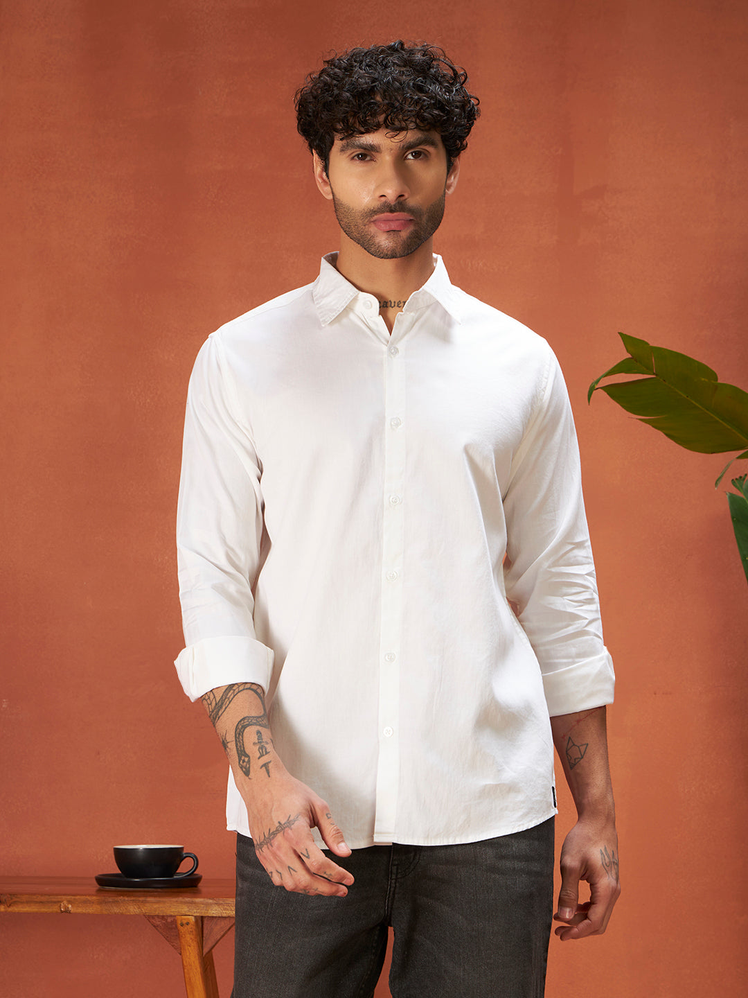 PURE THREAD COTTON SHIRT | Pure White