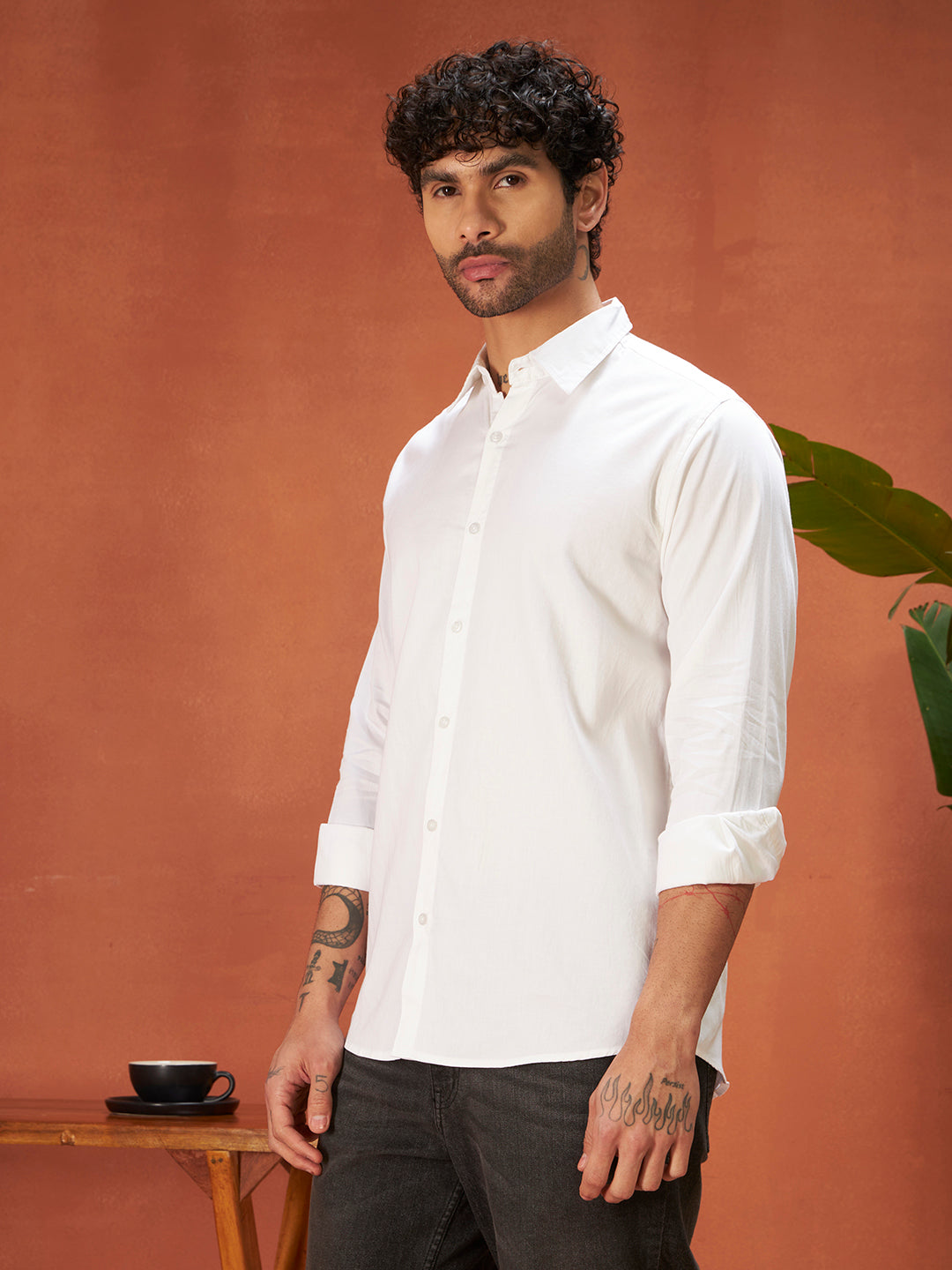 PURE THREAD COTTON SHIRT | Pure White
