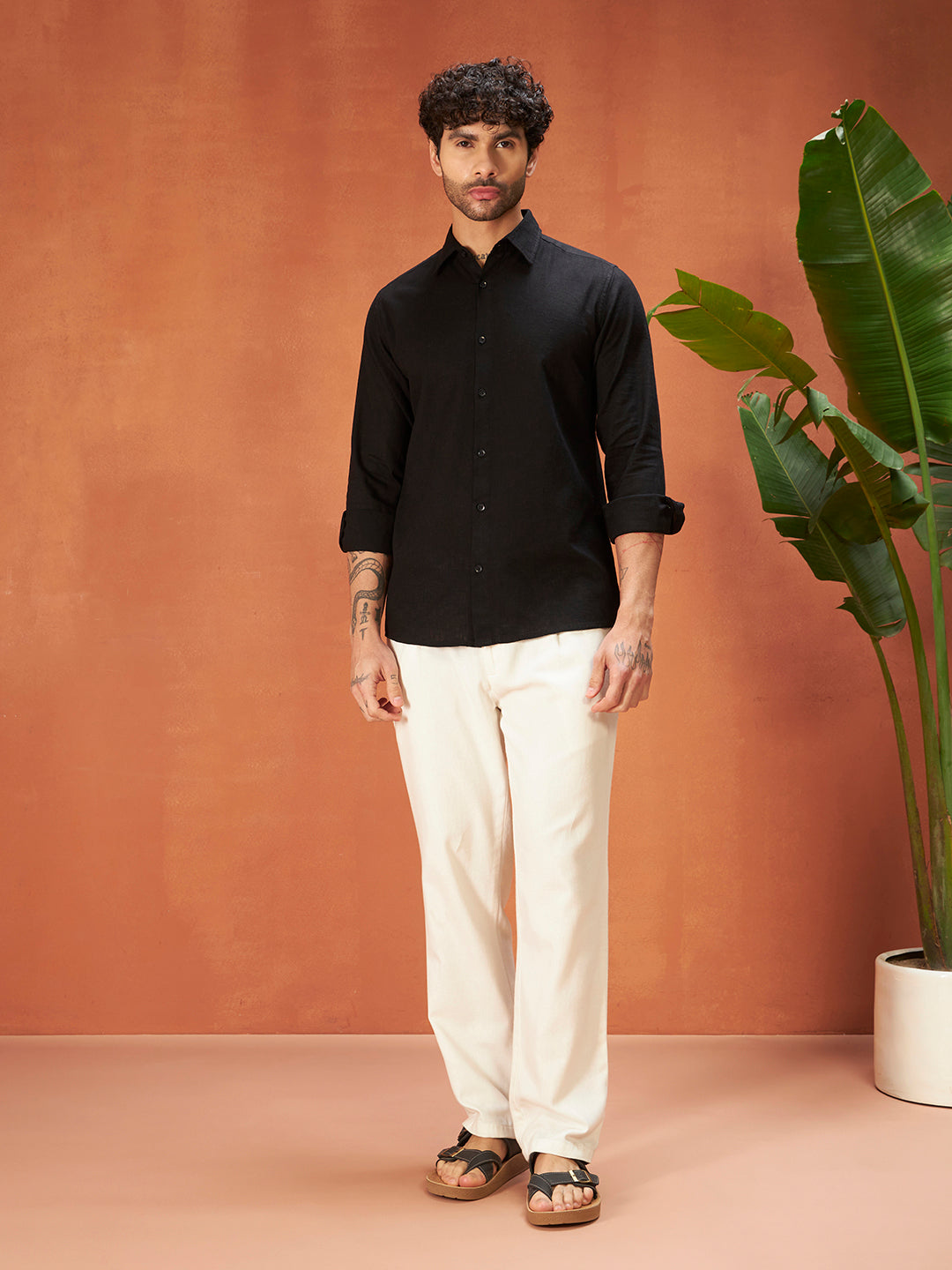 SILENT LUXURY LINEN SHIRT | Onyx Black