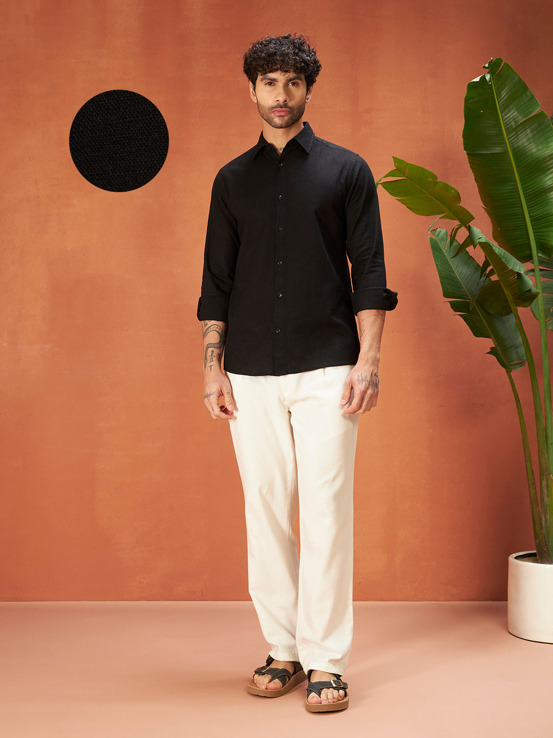 SILENT LUXURY LINEN SHIRT | Onyx Black