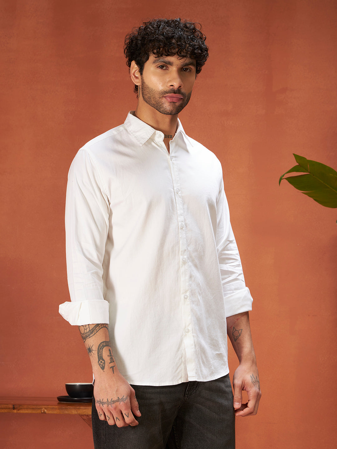 PURE THREAD COTTON SHIRT | Pure White