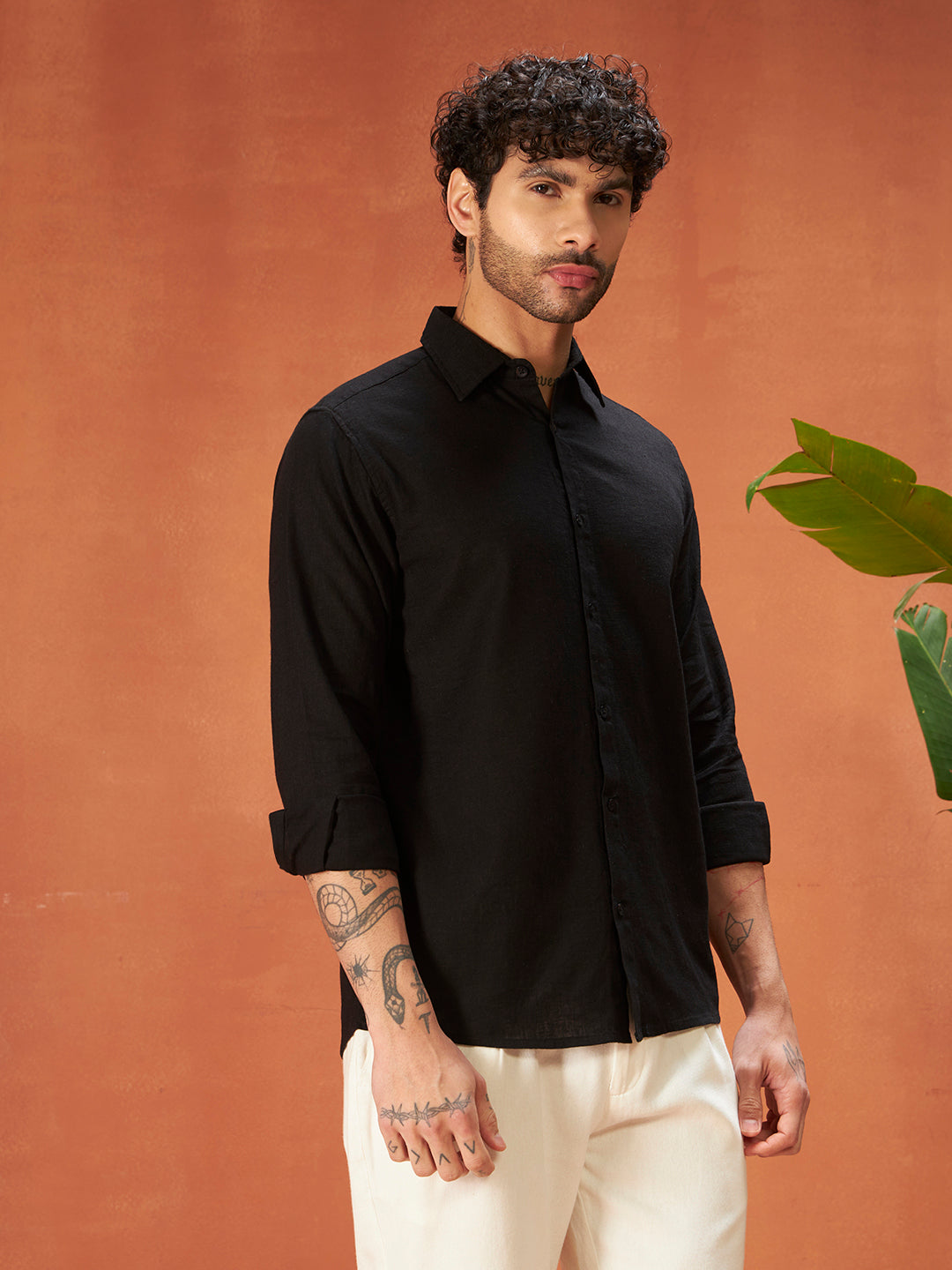 SILENT LUXURY LINEN SHIRT | Onyx Black