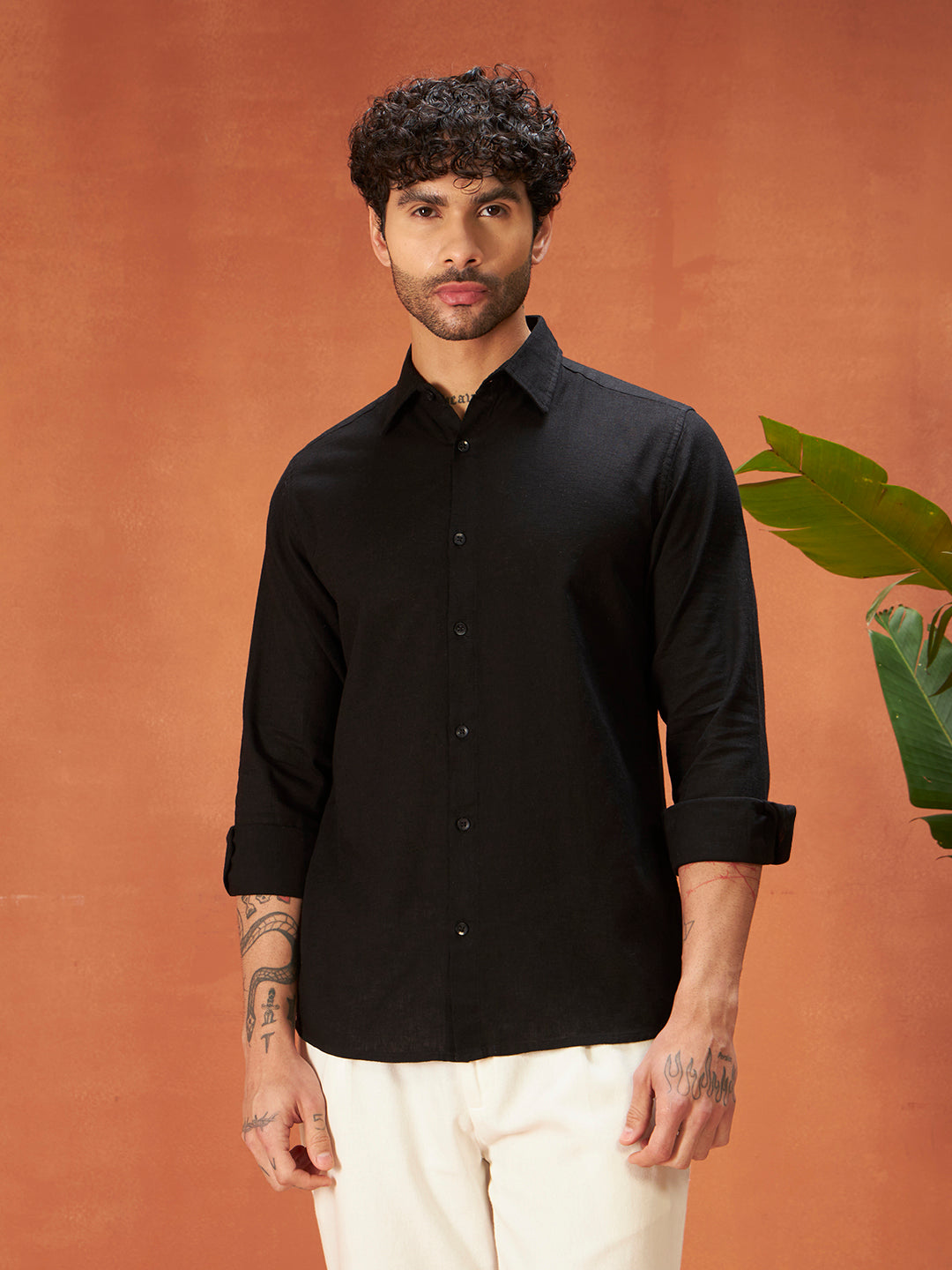 SILENT LUXURY LINEN SHIRT | Onyx Black