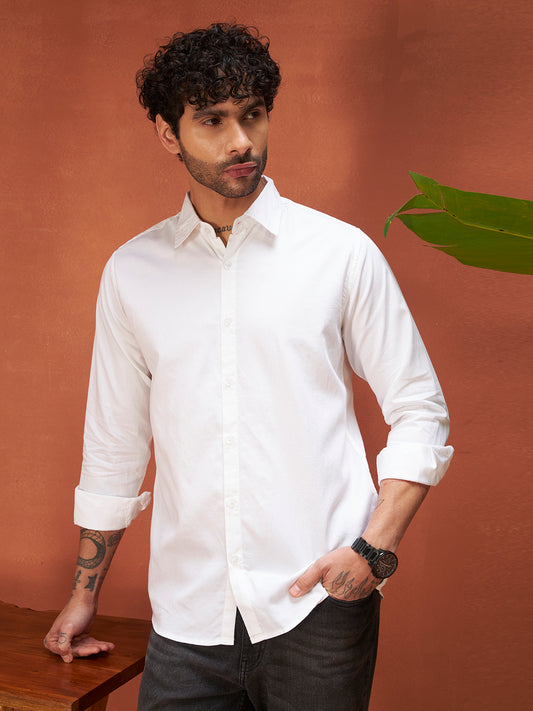 PURE THREAD COTTON SHIRT | Pure White