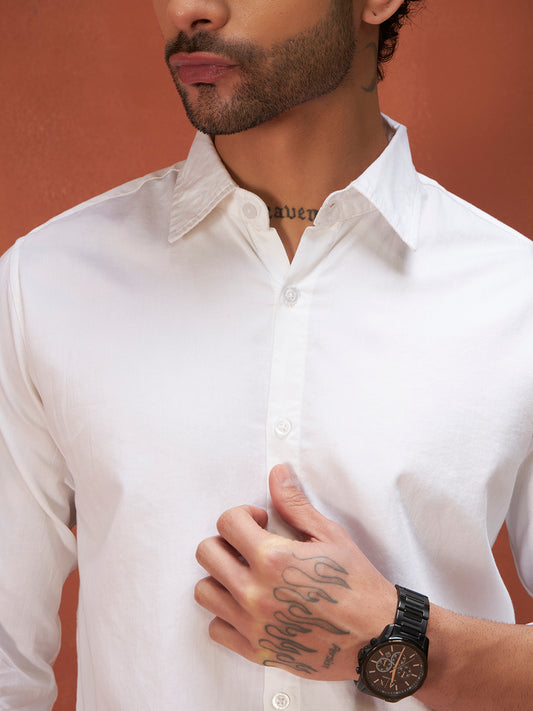 PURE THREAD COTTON SHIRT | Pure White