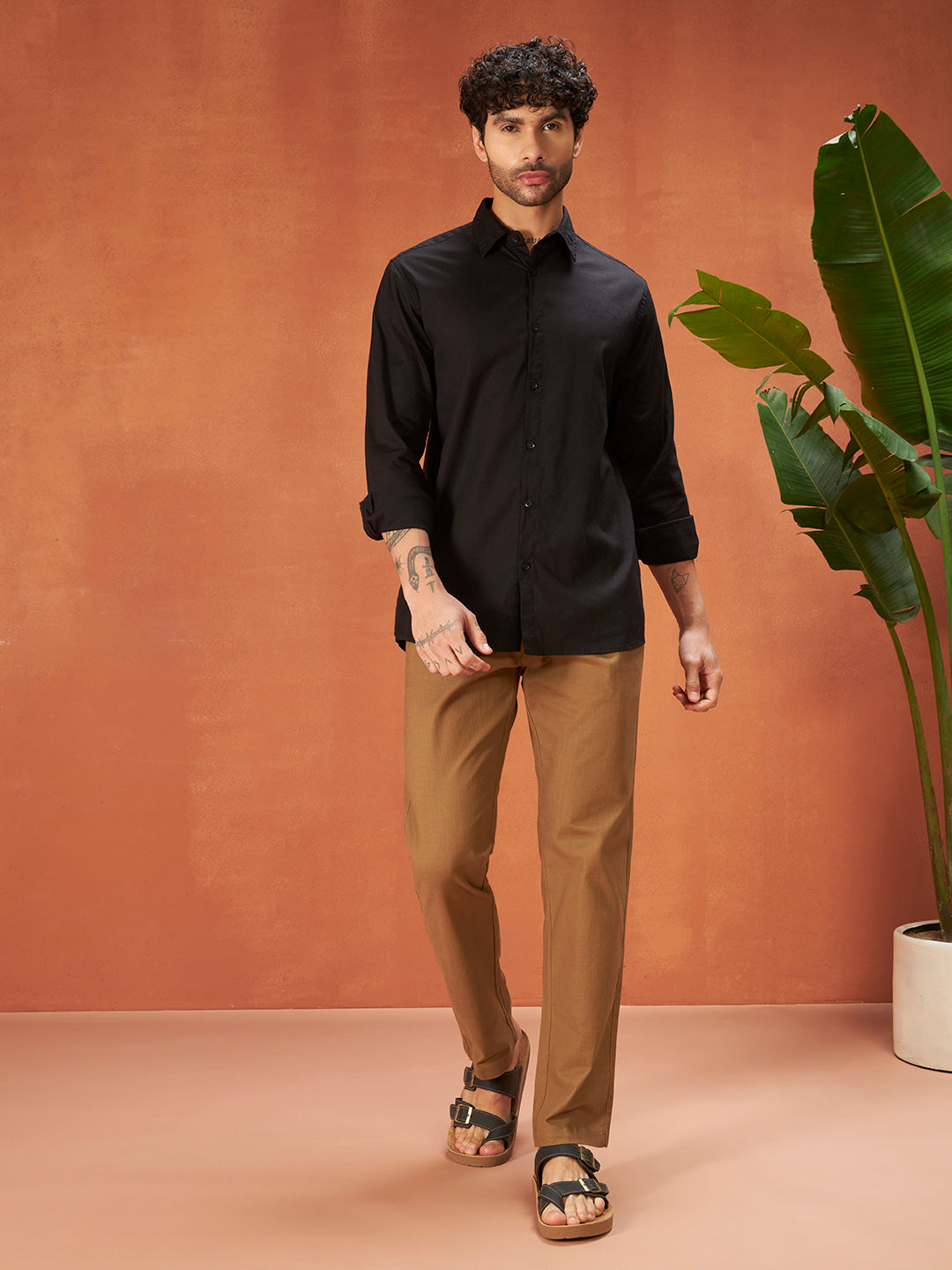 THE GENTS LINEN SHIRT | Coal Black