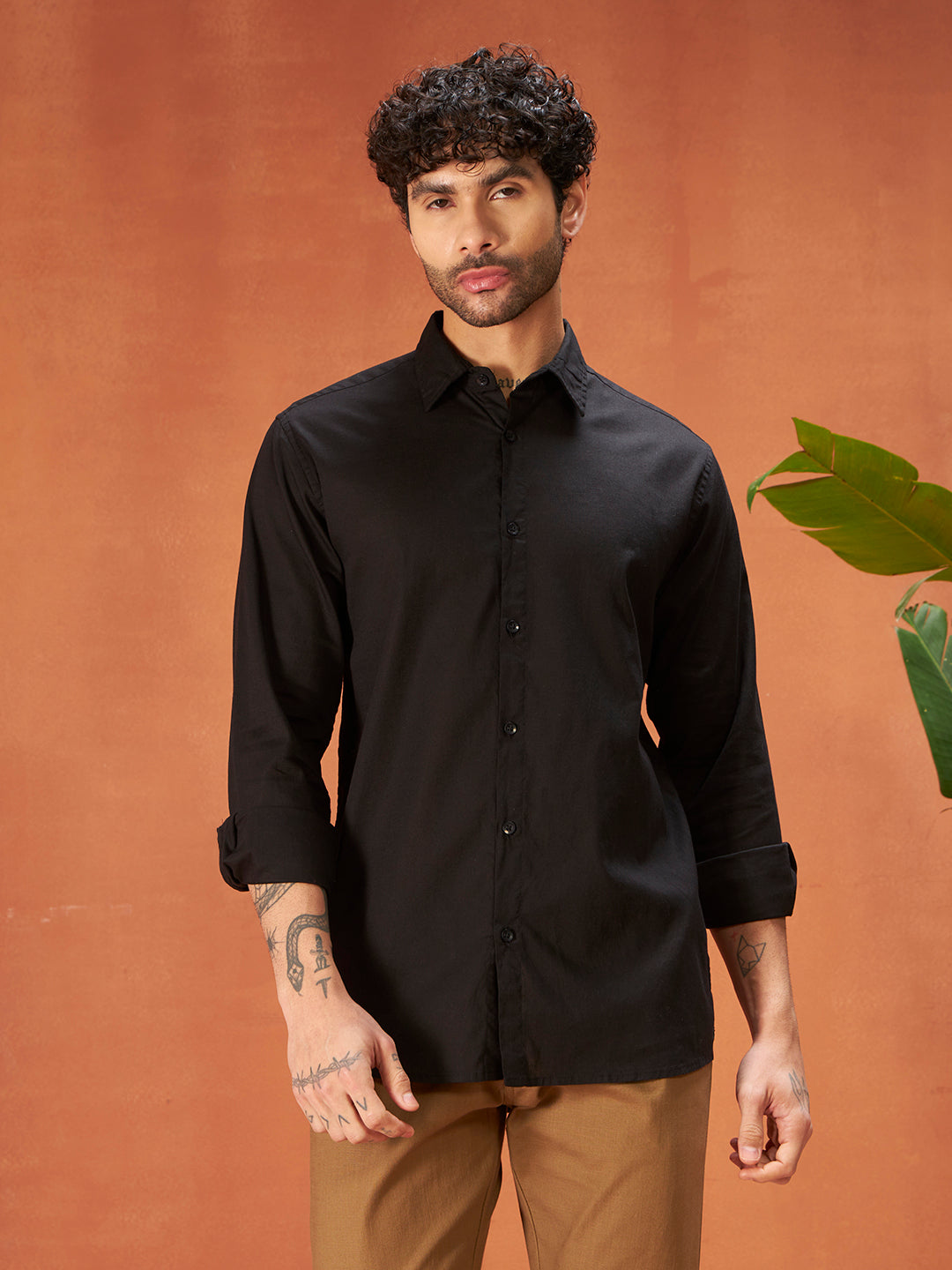 THE GENTS LINEN SHIRT | Coal Black