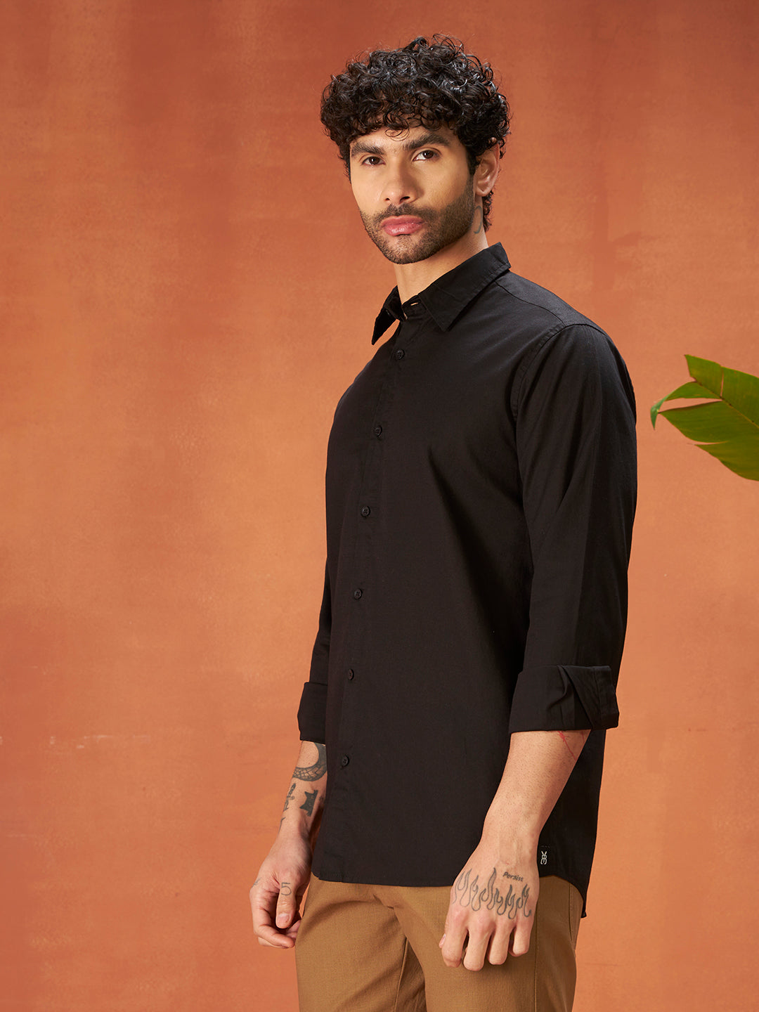 THE GENTS LINEN SHIRT | Coal Black