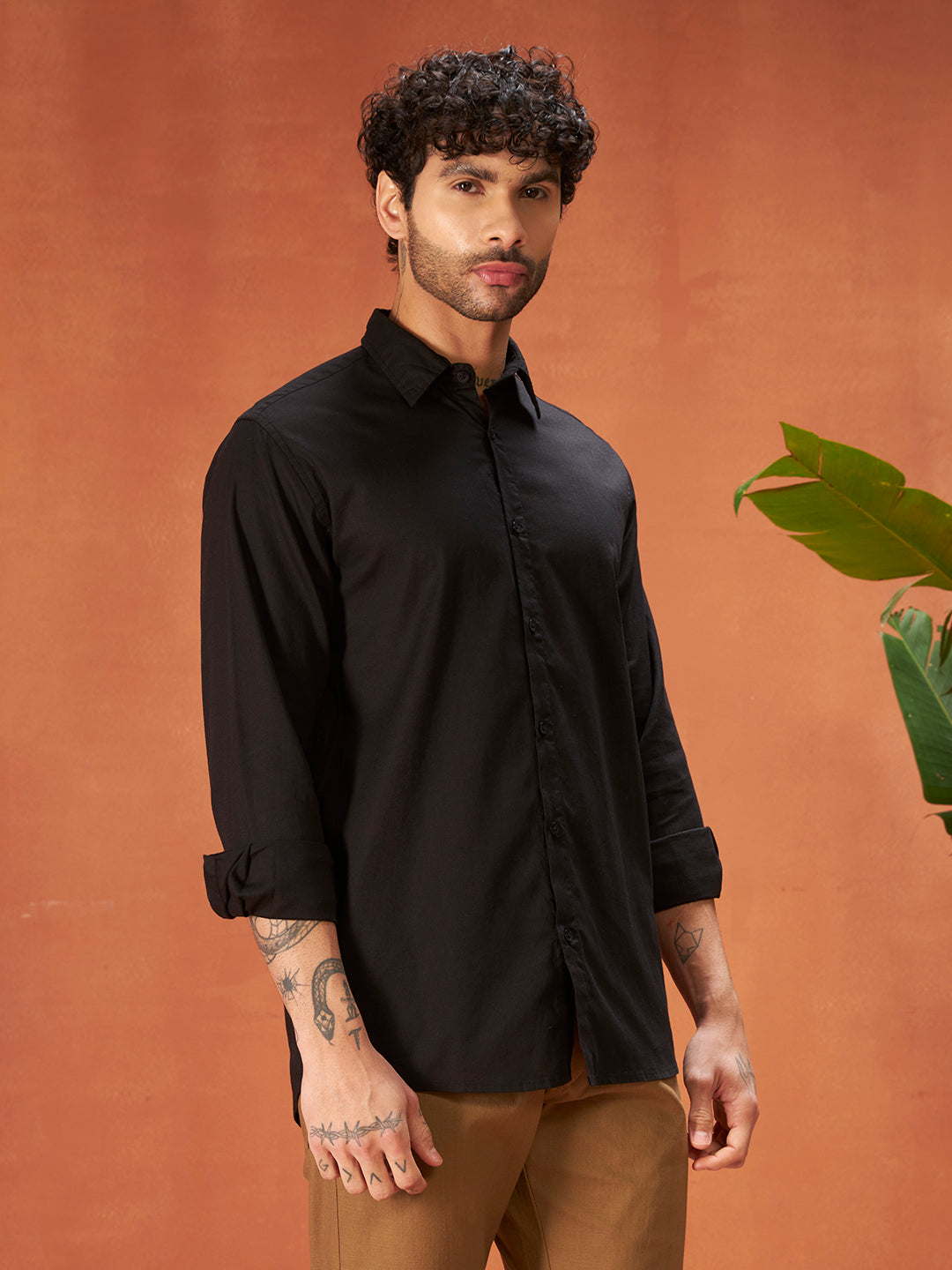 THE GENTS LINEN SHIRT | Coal Black
