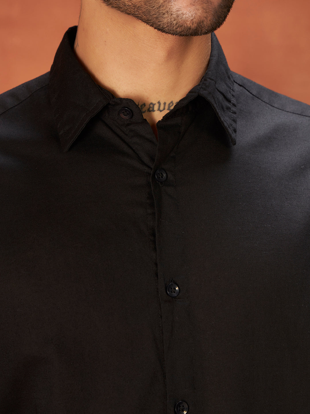 THE GENTS LINEN SHIRT | Coal Black