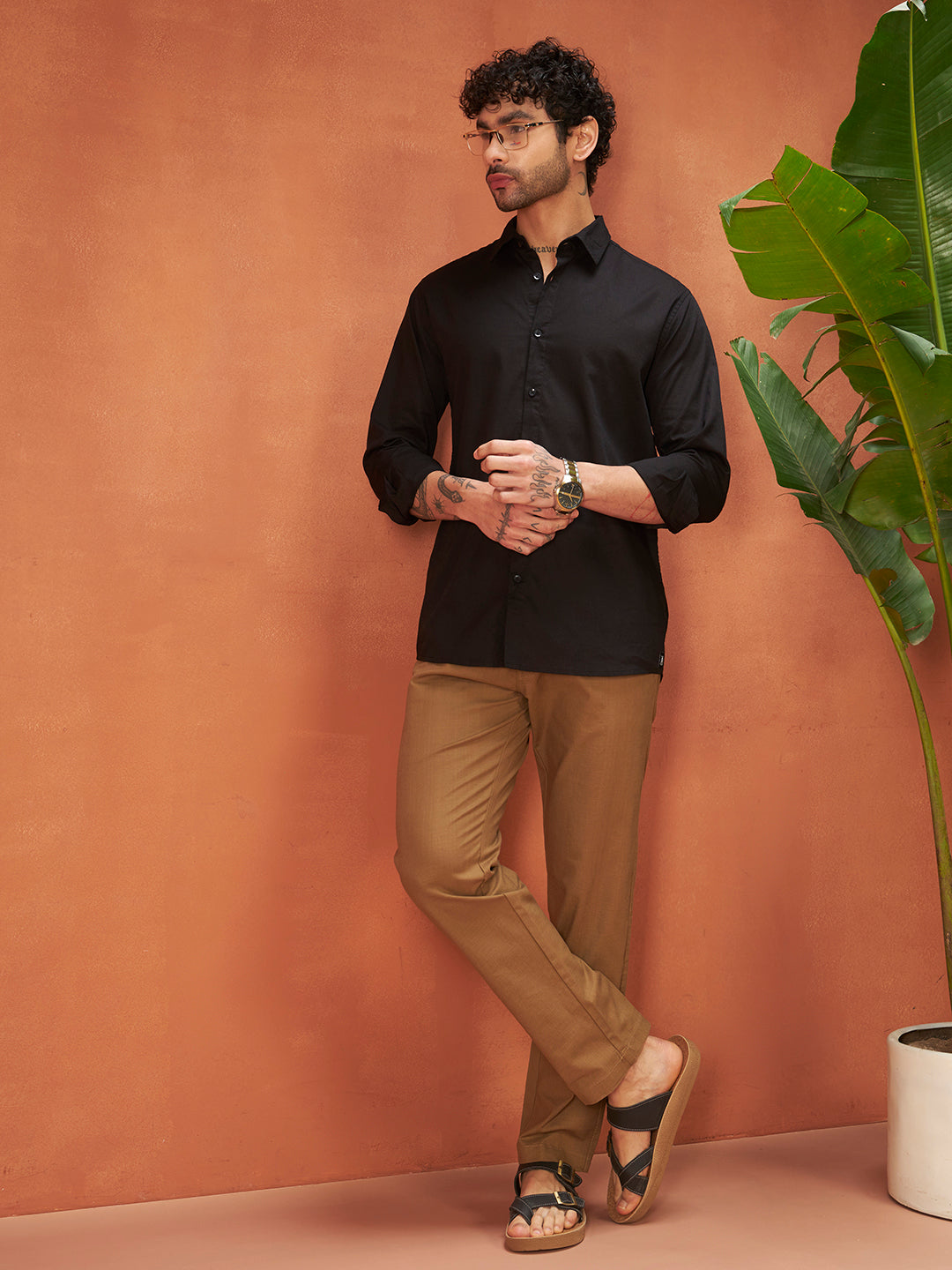 THE GENTS LINEN SHIRT | Coal Black