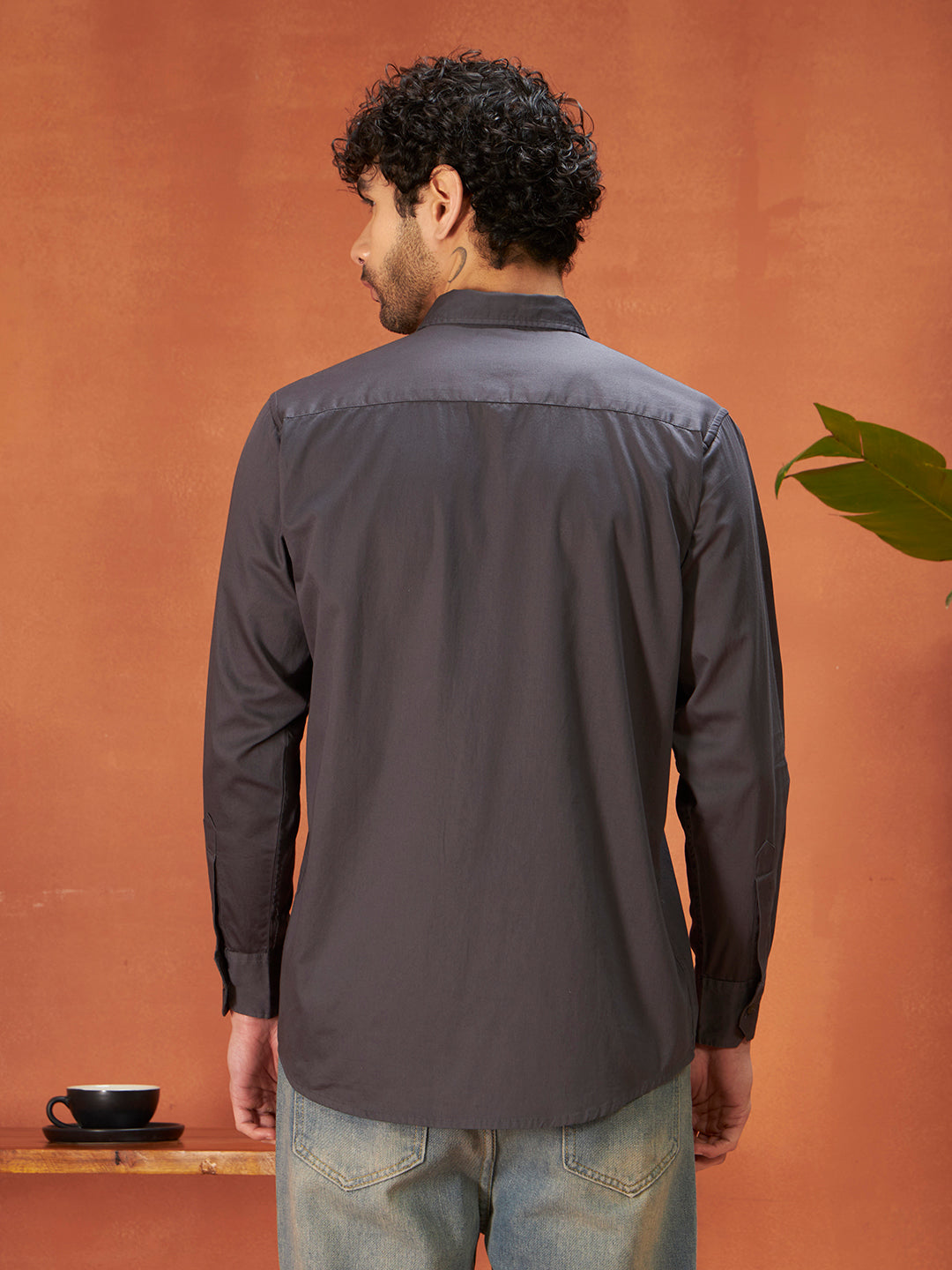 PURE THREAD COTTON SHIRT | Pebble Grey