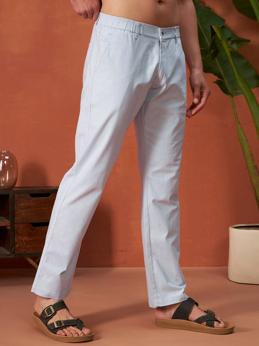 SIGNATURE LINEN PANTS | Sky Blue