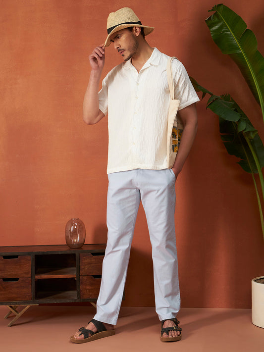 SIGNATURE LINEN PANTS | Sky Blue