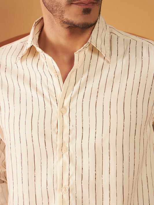 PARALLEL FLOW SHIRT | Bone White