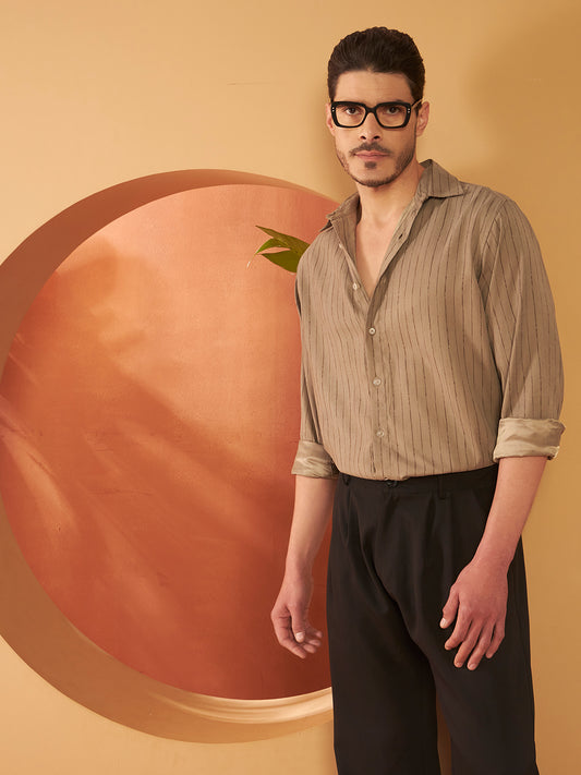 PARALLEL FLOW SHIRT | Sepia Brown