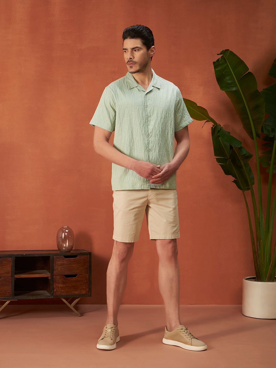 GHOST PATTERN SHIRT | Panache Green