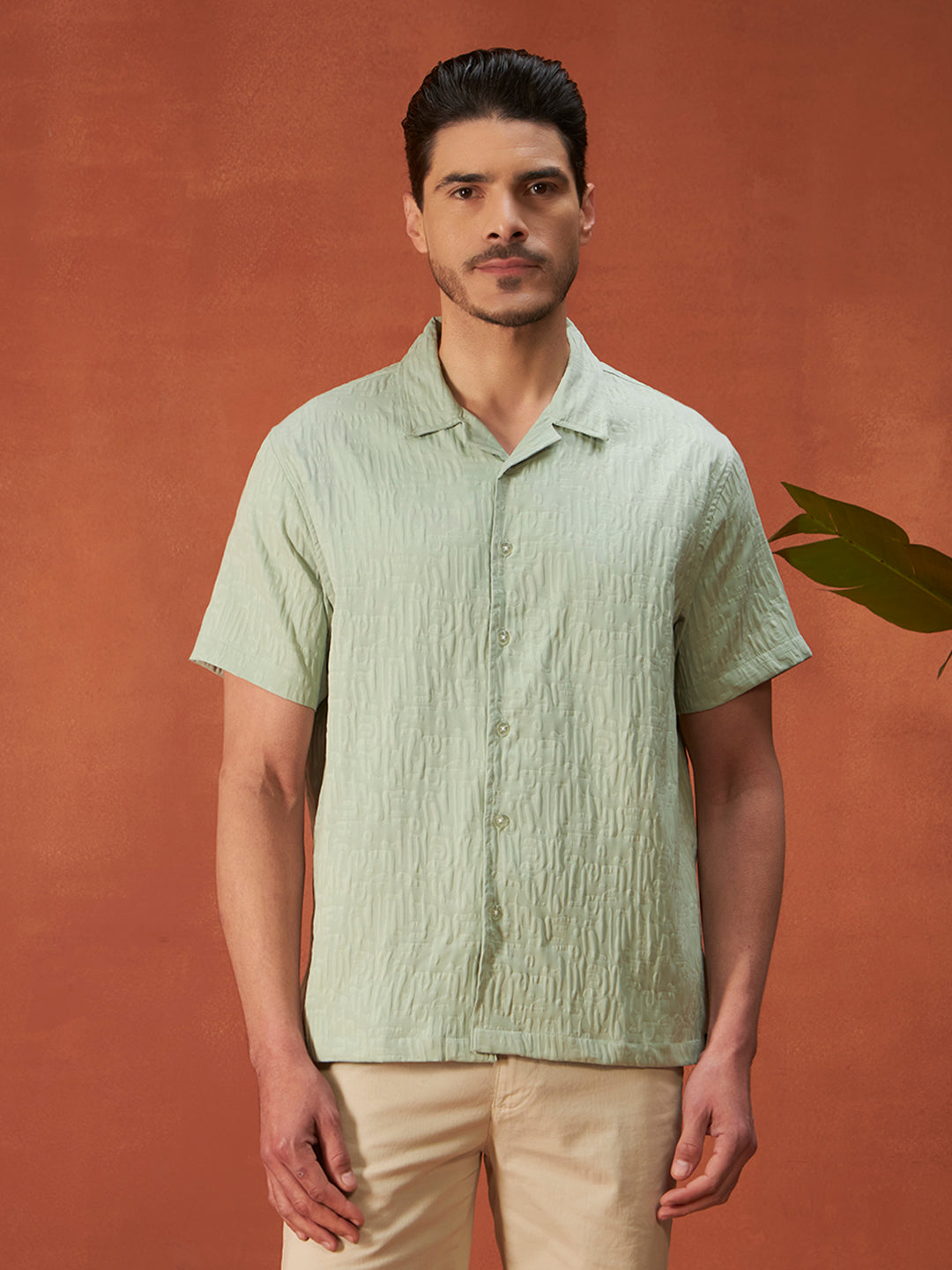 GHOST PATTERN SHIRT | Panache Green