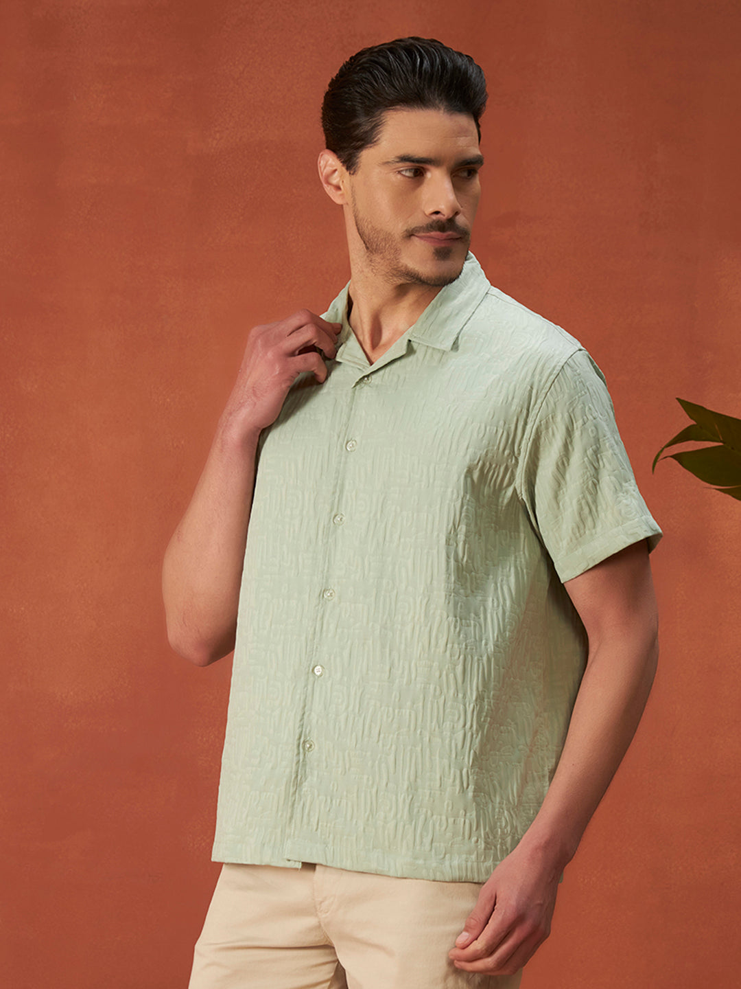 GHOST PATTERN SHIRT | Panache Green
